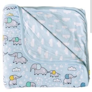 Little Sleepies blue elephant snuggles cloud blanket